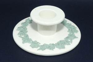 wedgwood-of-etruria-and-barlaston-embossed-queens-ware-candle-holder-sage-green-on-cream