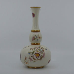 royal-worcester-blush-ivory-and-gilt-hand-painted-floral-tall-gourd-shape-bulbous-vase