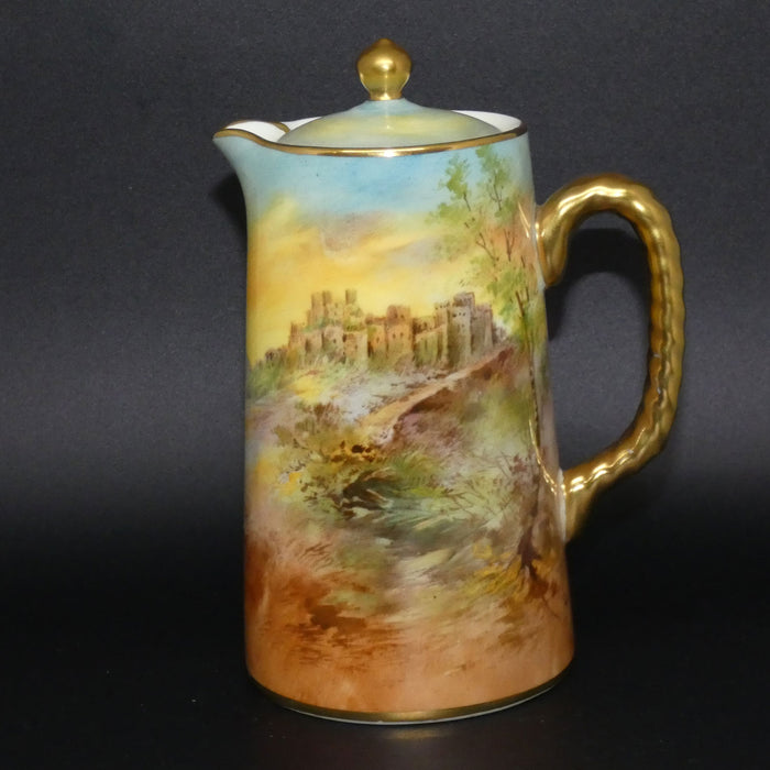 Royal Doulton hand painted Dover Castle water pot by Charles Hart