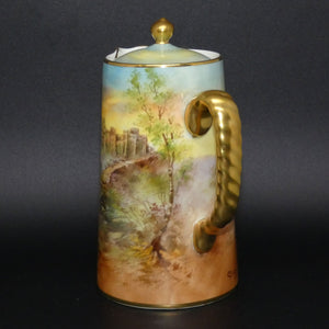 royal-doulton-hand-painted-dover-castle-water-pot-by-charles-hart