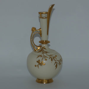 royal-worcester-blush-ivory-heavy-gilt-floral-jug-with-reticulated-handle-and-pouring-rim