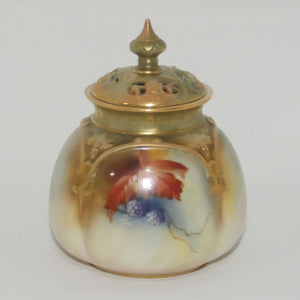 royal-worcester-hand-painted-leaves-and-berries-bulbous-shape-pot-pourri-with-reticulated-lid