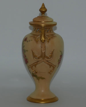 royal-worcester-blush-ivory-hand-painted-floral-lidded-and-handled-urn-with-reticulated-neck