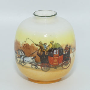 Royal Doulton Coaching Days miniature ball vase E3804