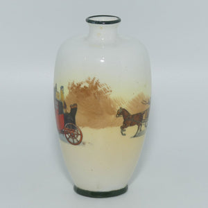 Royal Doulton Coaching Days miniature vase E3804 | Narrow Neck