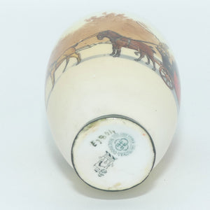 Royal Doulton Coaching Days miniature vase E3804 | Narrow Neck