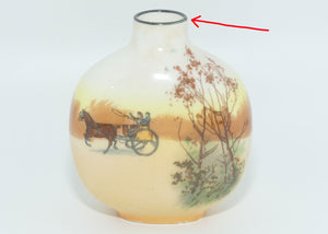 Royal Doulton Coaching Days miniature vase E3804 | Bottle vase