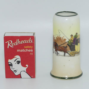 Royal Doulton Coaching Days miniature Cylindrical vase E3804 #1
