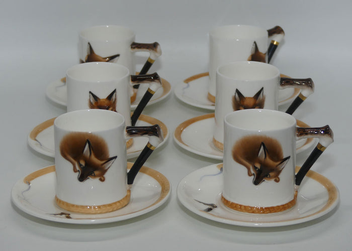 Royal Doulton Reynard the Fox set of 6 coffee demi tasses H4927 | #1