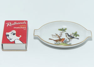 Herend Hungary Rothschild Bird pattern | small oval ashtray or pen tray