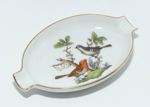 Herend Hungary Rothschild Bird pattern | small oval ashtray or pen tray