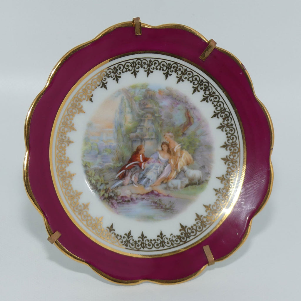 monarch-porcelain-dart-limoges-france-traditional-courting-couple-plate-in-stand
