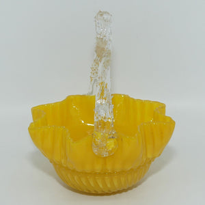yellow-glass-ribbed-design-thorn-handle-basket
