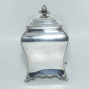 Late George II Sterling Silver bombe form tea caddy | London 1759 | Pierre Gillois