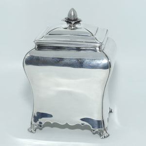 Late George II Sterling Silver bombe form tea caddy | London 1759 | Pierre Gillois