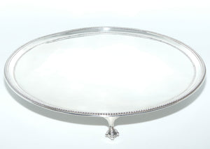 George III Sterling Silver large waiter | Beaded | Ball and Claw | London 1780 | William Cattell
