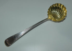 Georgian | Geo IV | Sterling Silver Bright Cut Shell bowl sauce ladle | London 1809