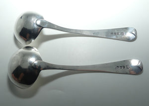 Georgian | Geo III | Sterling Silver Old English pair of sauce ladles | London 1812 | Wallis and Hayne