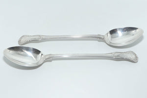 George III Sterling Silver pair of Kings Hourglass basting spoons | London 1814 | Paul Storr