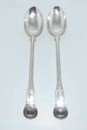 George III Sterling Silver pair of Kings Hourglass basting spoons | London 1814 | Paul Storr