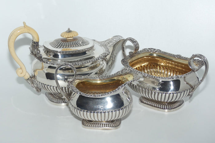 Georgian | Geo III | Sterling Silver tea service | London 1819 and 1820 | Philip Rundell and William Eaton