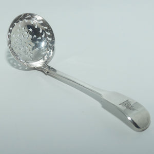 Georgian | Geo IV | Sterling Silver Fiddle pattern Sugar Sifter spoon | London 1823