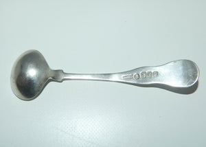 Georgian | Geo IV | Sterling Silver Kings Hourglass pattern mustard spoon | Glasgow 1824
