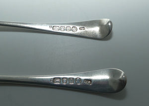 Georgian | Geo IV | Sterling Silver Old English pattern pair of spoons | London 1826