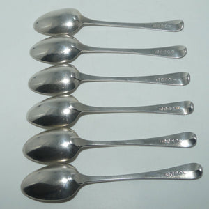 Georgian | Geo IV | Sterling Silver Old English pattern set of 6 spoons | London 1828