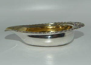 Victorian | Sterling Silver pap boat | baby feeder featuring flowers of British Isles engraving | London 1840