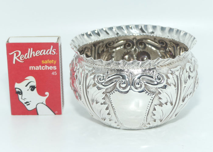 Victorian | Sterling Silver nicely decorated bowl | Birmingham 1889