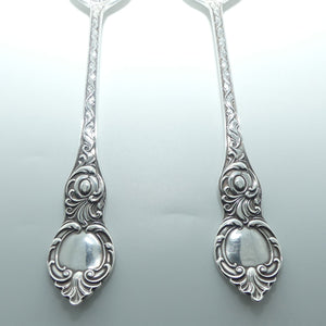 Victorian | Sterling Silver pair of nicely decorated fruit servers | Mappin and Webb | Sheffield 1900