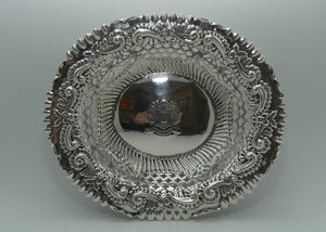 Late Victorian Sterling Silver openwork bon bon dish | Sheffield 1902 | The Mercer's Co emblem