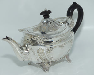 Scottish Silver | Sterling Silver fancy floral decorated tea pot for one | Glasgow 1904