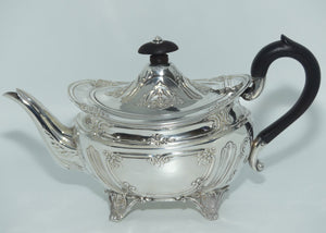 Scottish Silver | Sterling Silver fancy floral decorated tea pot for one | Glasgow 1904