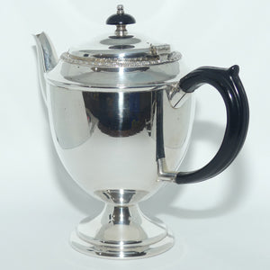 1950 era Silver Plated Tea Pot with Black handle
