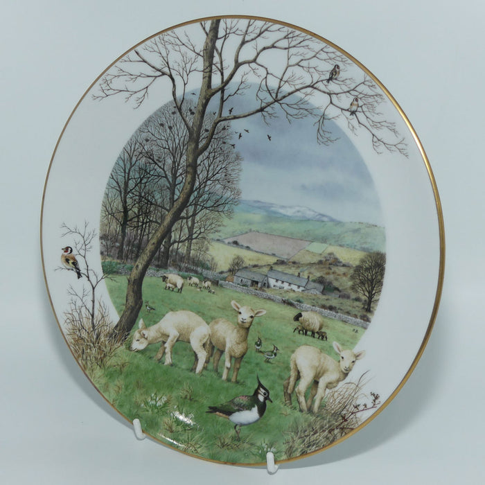 Royal Worcester for Franklin Porcelain | Peter Barnett | Months series | plate #1 | January's Lambing Season