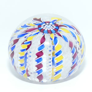 John Deacons Scotland 20 Stave Crown Large paperweight | Blue Yellow and Blue Magenta