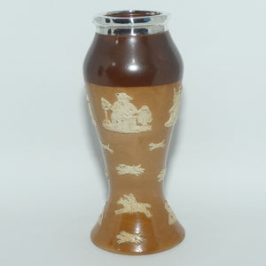 Royal Doulton Harvest Hunting vase with Silver rim | Shape 3929