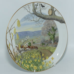 Royal Worcester for Franklin Porcelain | Peter Barnett | Months series | plate #3 | A Country Church in March