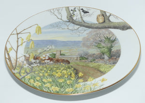 Royal Worcester for Franklin Porcelain | Peter Barnett | Months series | plate #3 | A Country Church in March