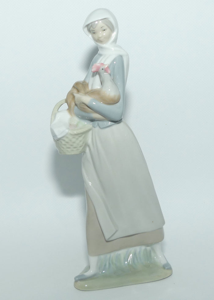 Lladro figure Girl with Cockerel #4591 | #2
