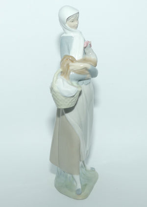 Lladro figure Girl with Cockerel #4591