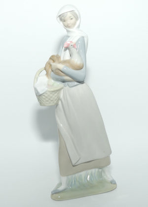 Lladro figure Girl with Cockerel #4591