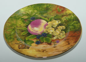 Fruits of Eden Bone China plate #4 | Peach, Grapes and Blackberries by AJ Heritage