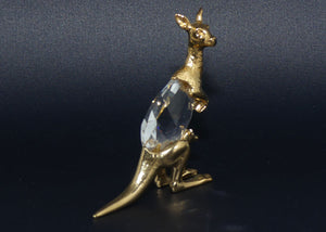Lencia Austria | Star Collection crystal figure | 66.047 Kangaroo and Joey | boxed