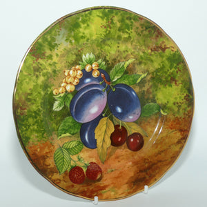 Fruits of Eden Bone China plate #6 | Damsons, Cherries, Strawberries and Grapes by AJ Heritage
