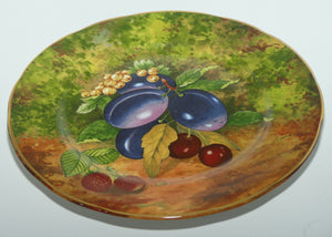 Fruits of Eden Bone China plate #6 | Damsons, Cherries, Strawberries and Grapes by AJ Heritage