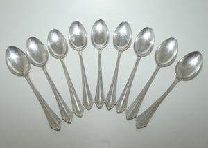 German Silver | 800 | Set of 9 large spoons in roll | 587 grams