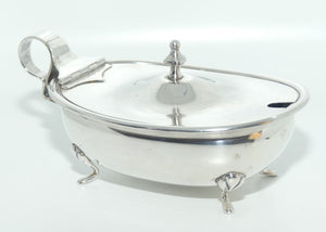 Italian Silver | 800 | Traditional cubed sugar bowl on 4 feet | 256 grams